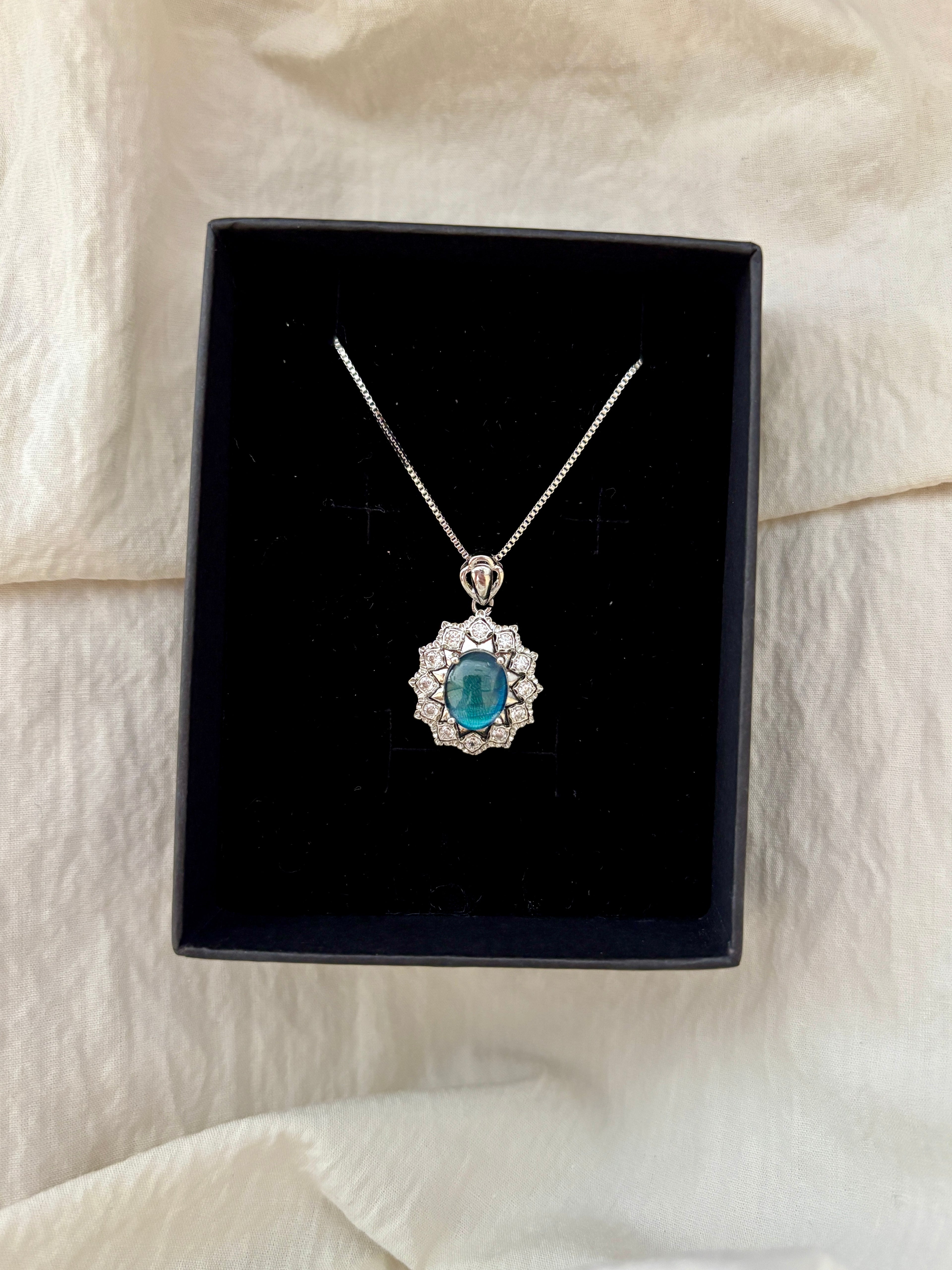 Blue Blossom Glow Necklace