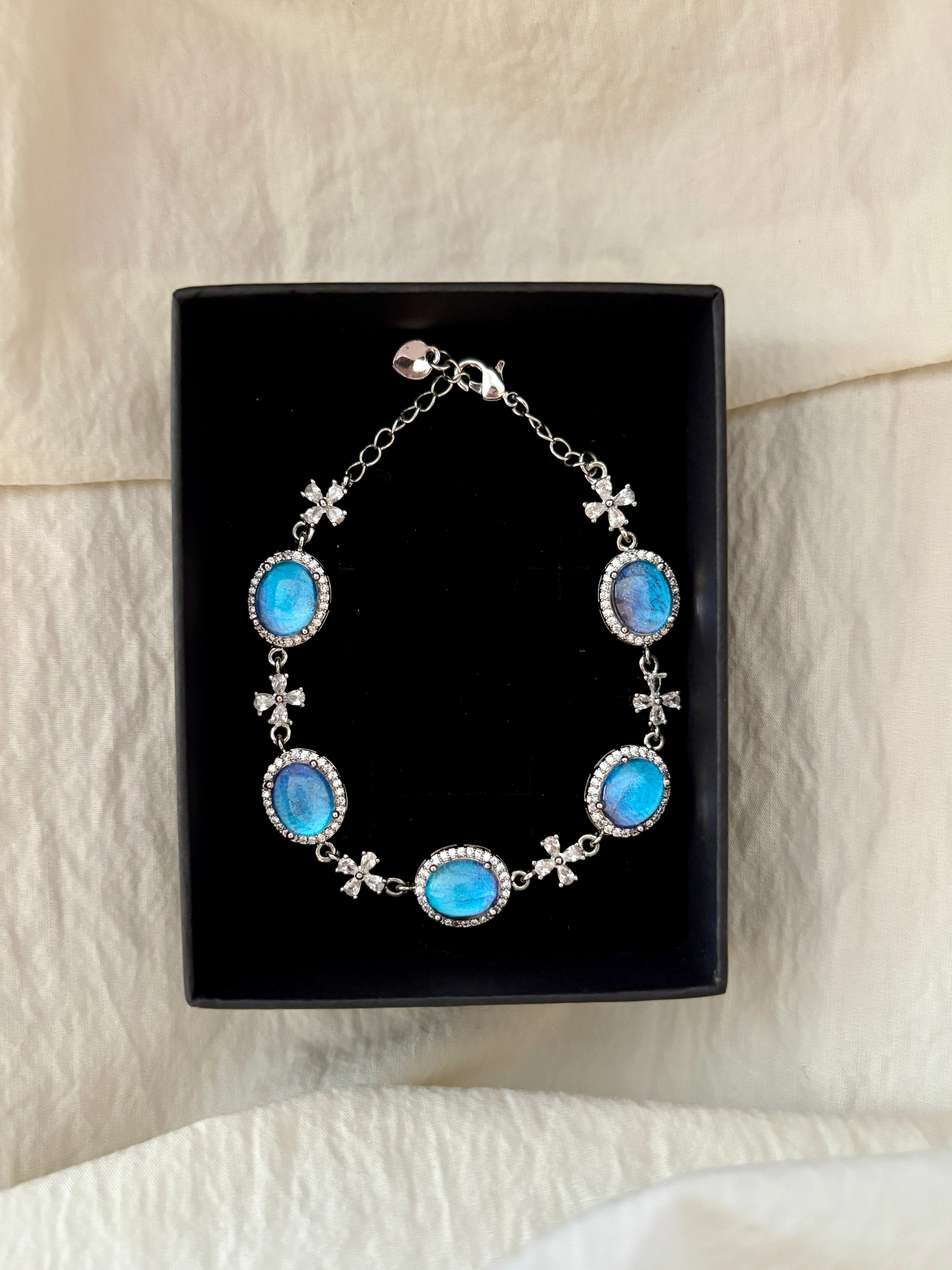 Moonlit Charm Butterfly Bracelet