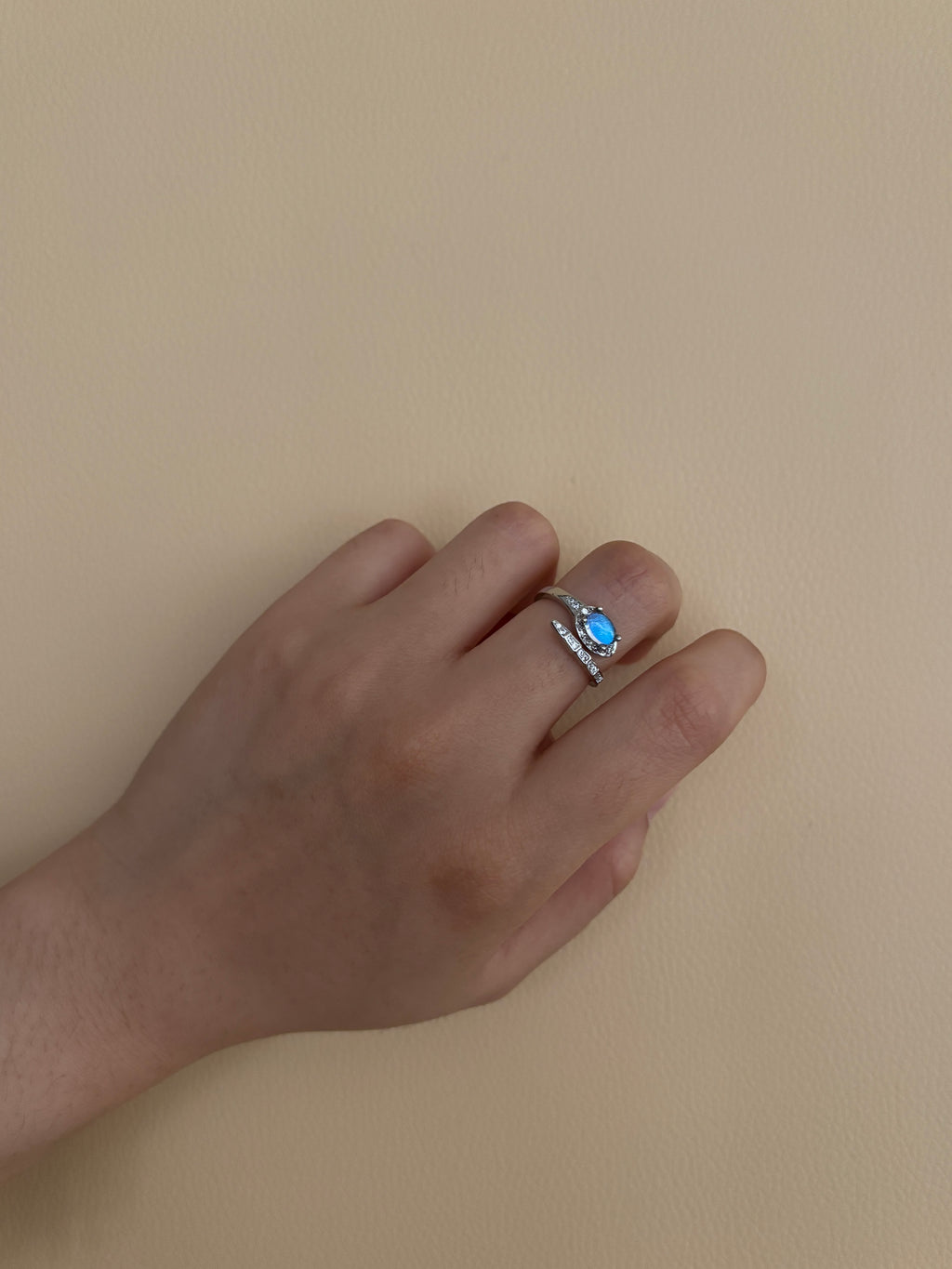 Lunar Glow Adjustable Ring