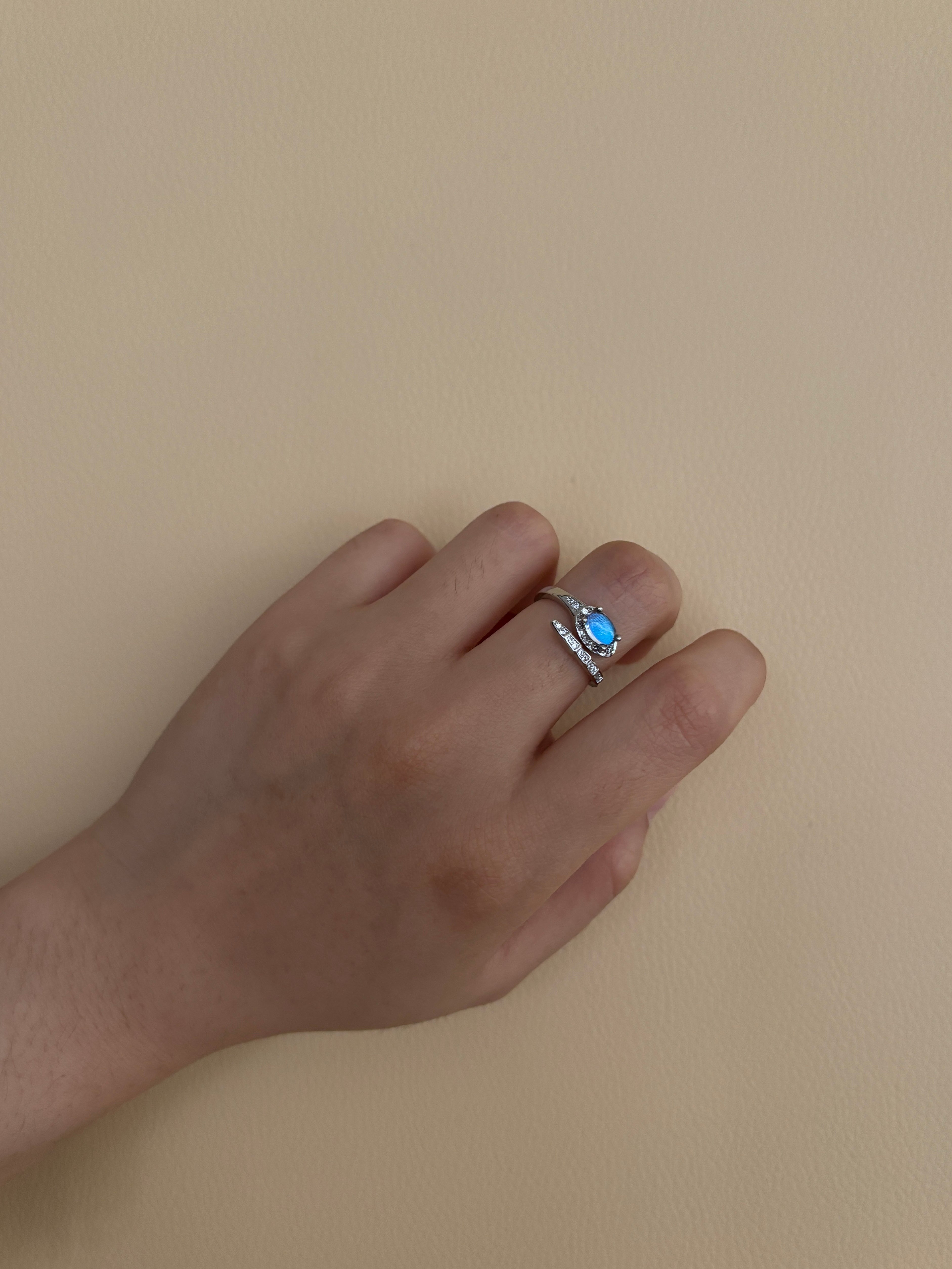 Lunar Glow Adjustable Ring